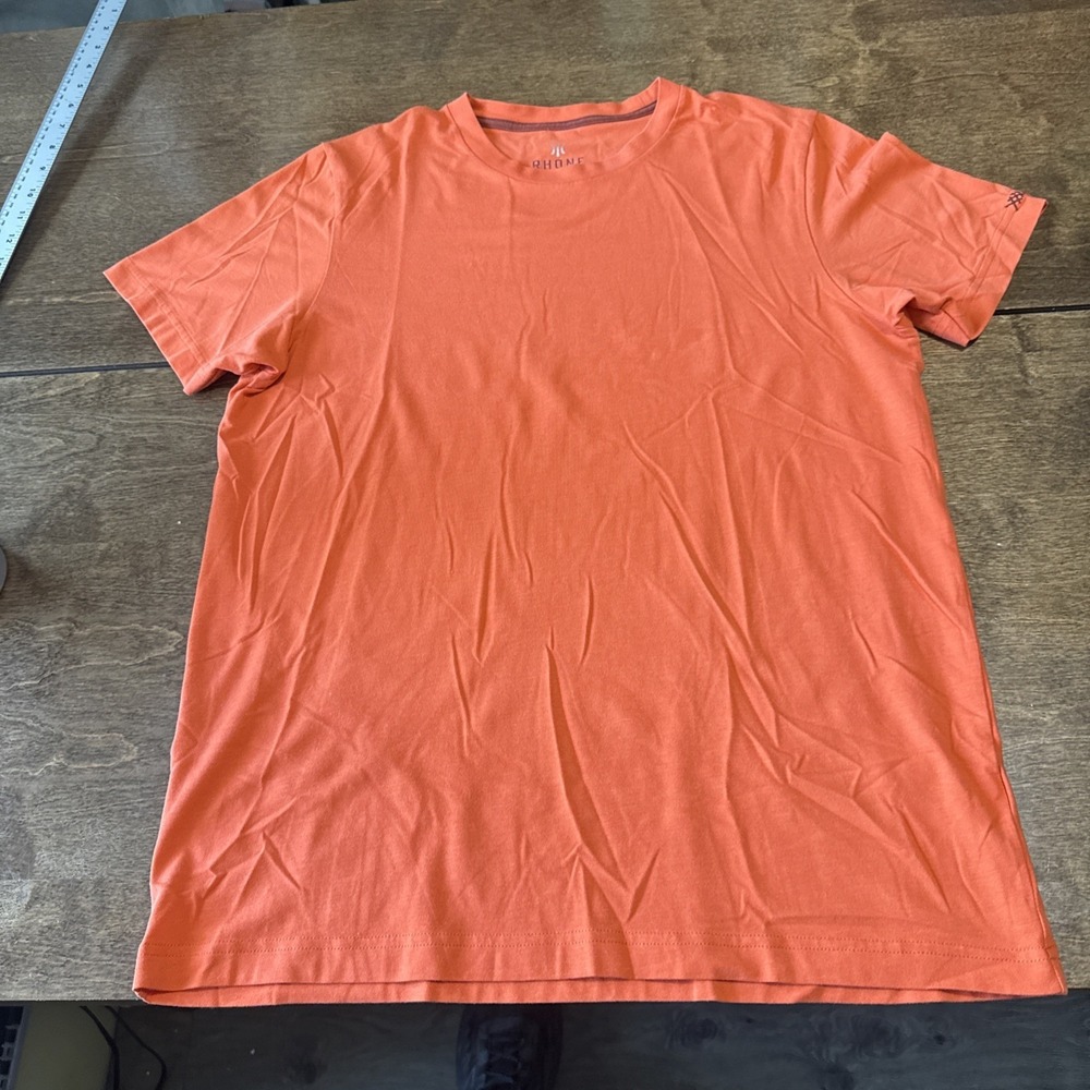 Rhoneβ Pima Cotton T Shirt Adult Large L Orange Short Sleeve Mens